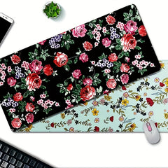 Chinese Flower And Bird 60 30 Medium Double Sided Faux Leather Mouse Pad