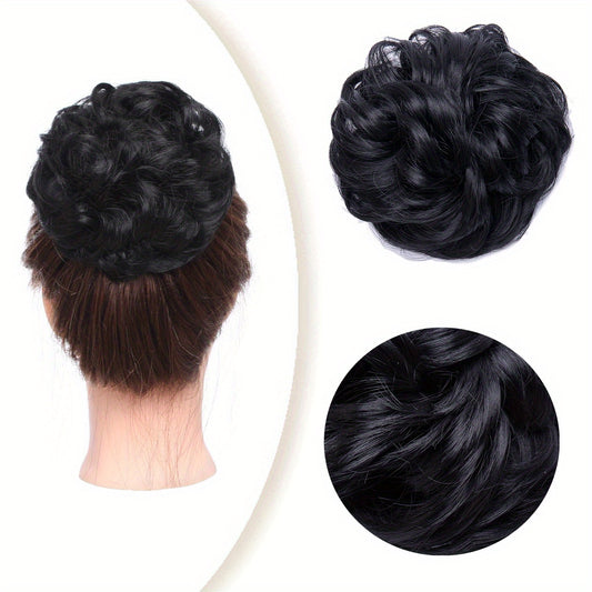 Messy Hair Bun Hair Pieces Curly Large Bun Scrunchies Extensions