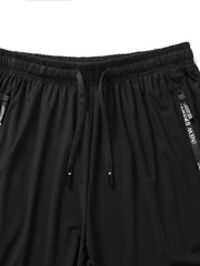 Men's Active High Stretch Breathable Shorts With Zipper Pockets