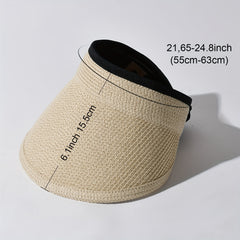 Sun Straw Hats Sun Visor Wide Brim Beach Hat Summer Packa