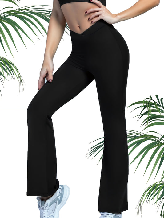 Women's Flared Pants High Waist Workout Casual Tummy Control Bootcut Leggings