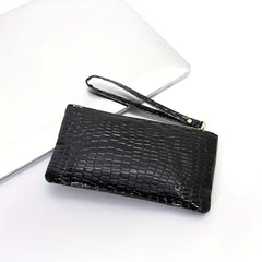 Crocodile Clutch Handbag Wristlet Coin Purse Phone Bag