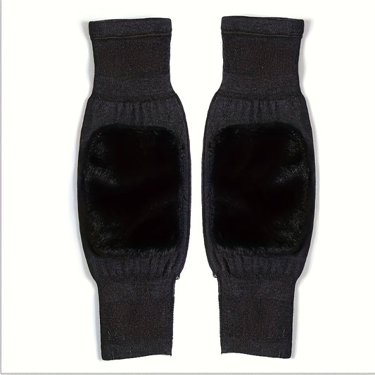 1 Pair Cashmere Knee Pads Elastic Warm Knee Pad For Cold Weather
