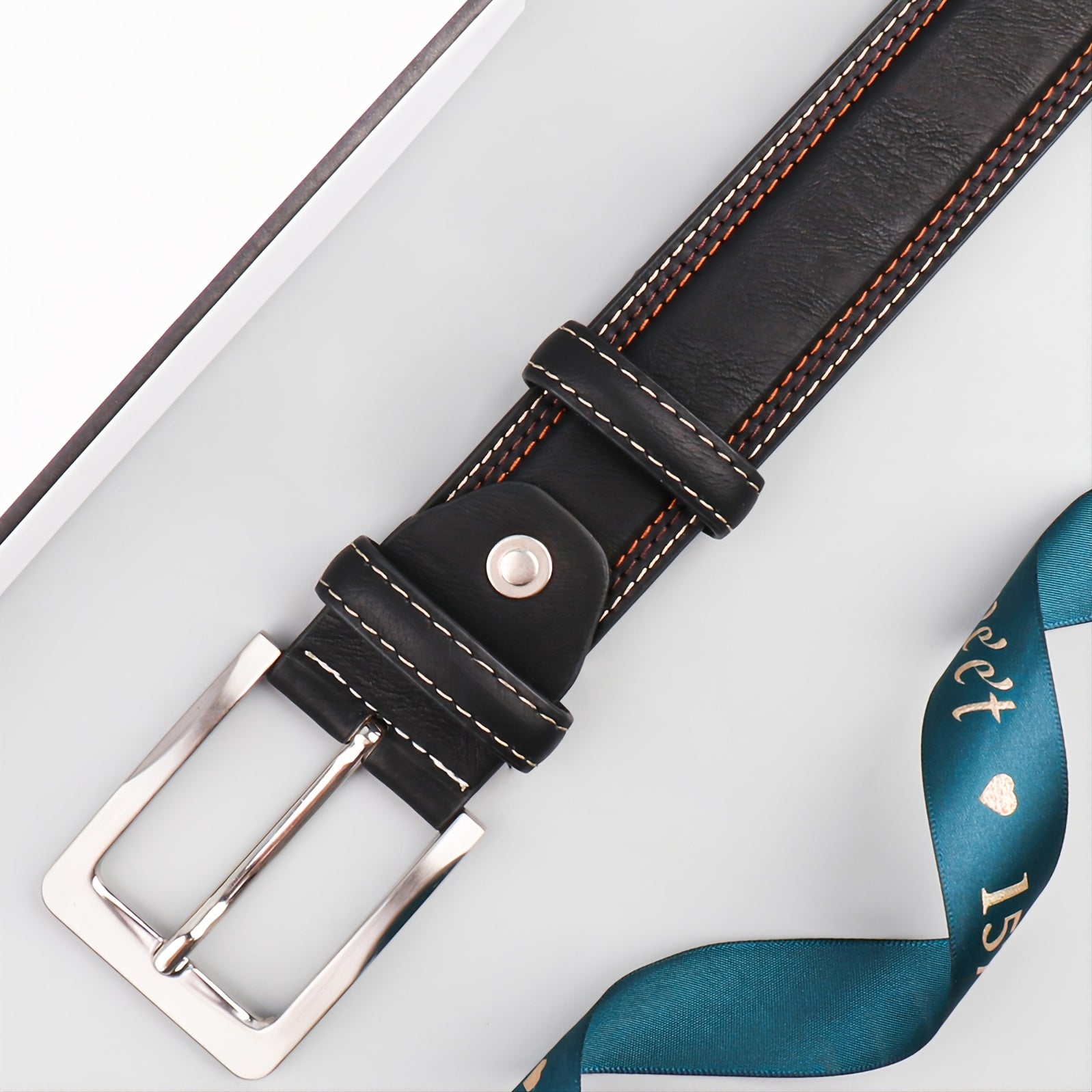 Men's Casual Belt Colorful Stitching
