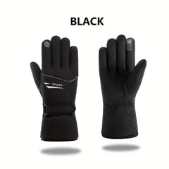 Thickened Warm Gloves Skiing Cycling Touch Screen Reflective Gloves