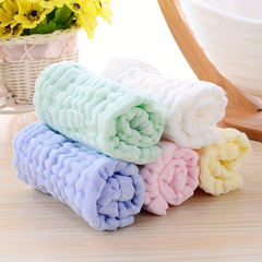 5pcs Baby Cotton Towels Newborn Soft Face Cloths Absorbent Bath Towels