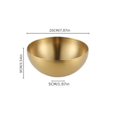 1pc Stainless Steel Bowl Salad Soup Grain Bowl