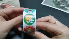 500 Animal Encouragement English Sticker Roll
