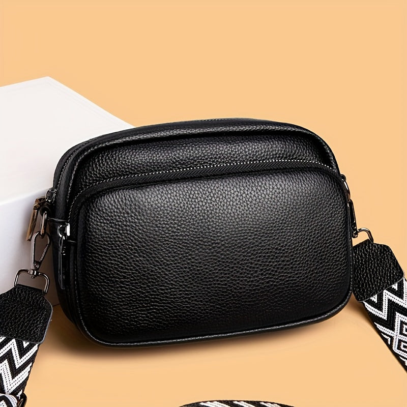 Stylish Womens Crossbody Bag Geometric Pattern Compact Messenger Bag