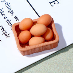 1:12 Scale Dollhouse Resin Egg Set, DIY Kitchen Accessories