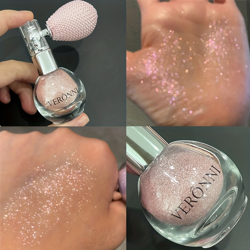 4 Colors Body Glitter Highlighter Powder Spray High Gloss Shimmer