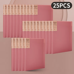 25pcs Retro A4 Document Folder File Storage Folder