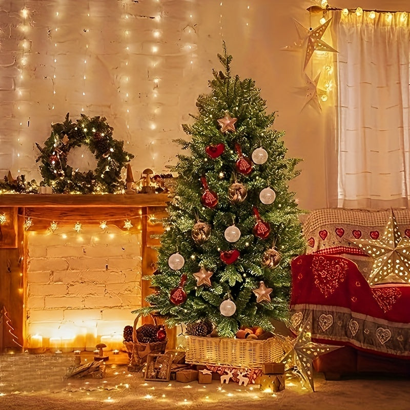 6ft Artificial Christmas Tree w/ Metal Hinge & Folding Base - Easy Assembly