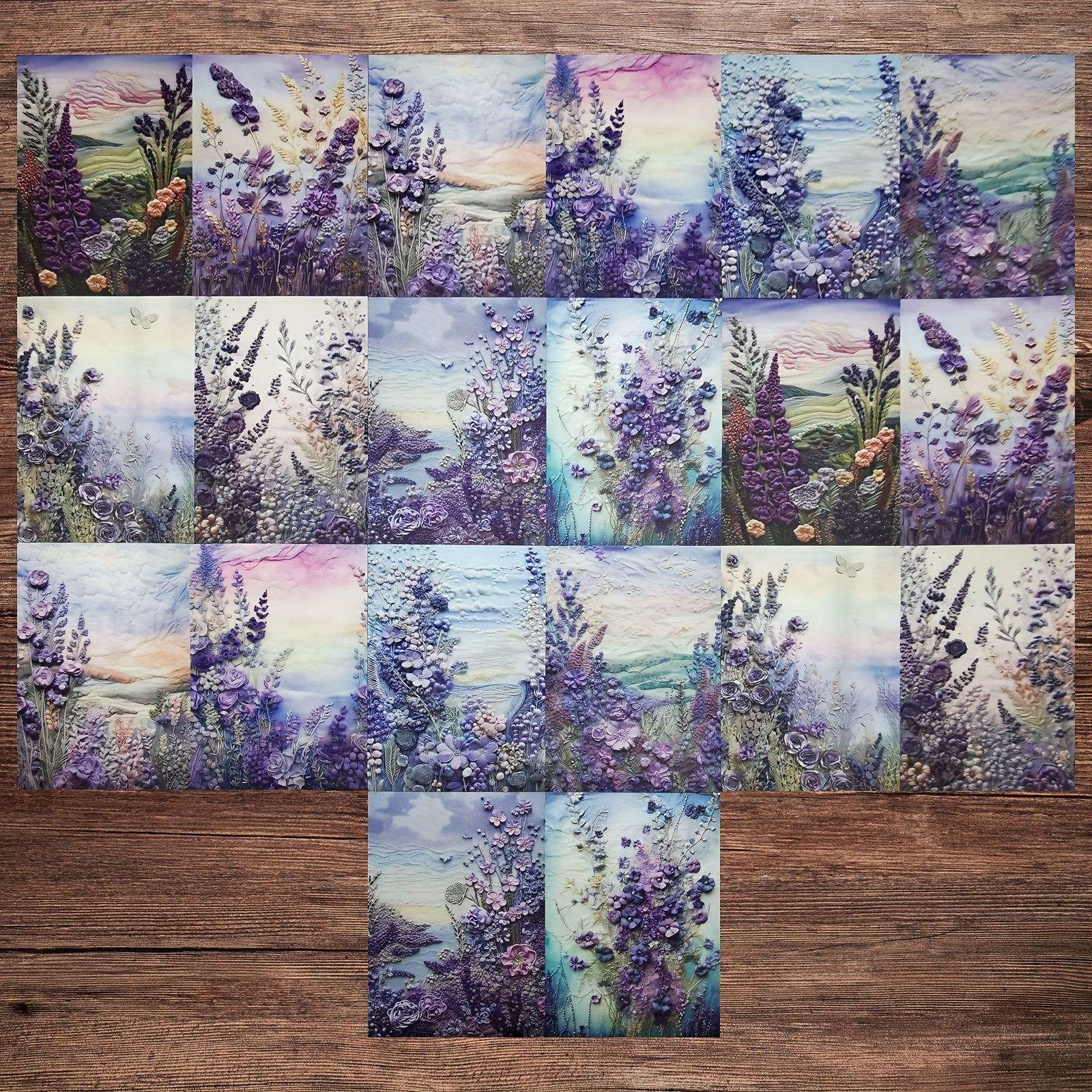 Vigus10pcs Lavender Manor A5 Size Paper