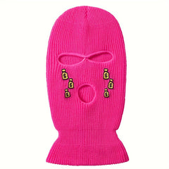 Breathable Embroidered Balaclava Hat Windproof Full Face Mask for Cycling Skiing