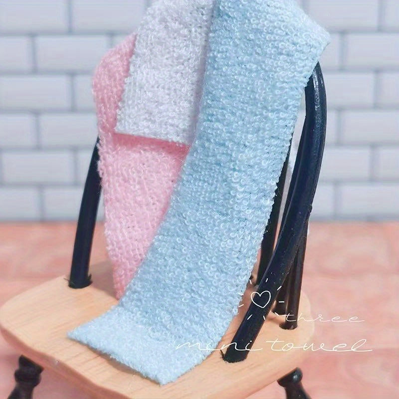 Dollhouse Towel Mini Scene Model 3pcs Set