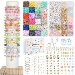 Bracelet Making Kit Polymer Clay Beads Gift Bag Jewelry Making Set