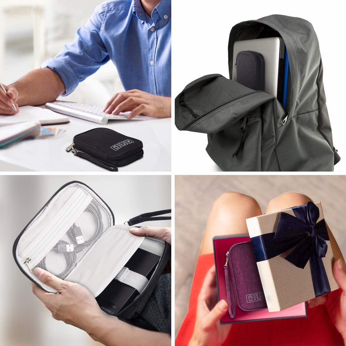 Portable Electronic Organizer Cable Bag Travel Case