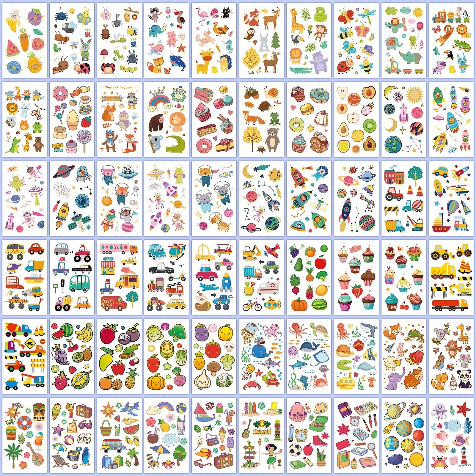 2100 Styles 168 Sheets Temporary Tattoos For Kids
