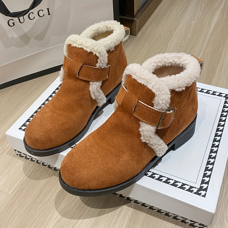 Women's Plush Lined Thermal Furry Snow Boots