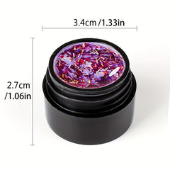 Flower Glitter Gel Nail Polish Sparkly Sequins Jelly Gel