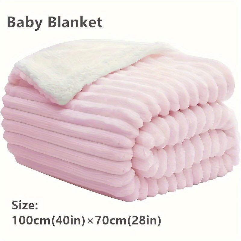 Baby Thickened Sherpa Fleece Blanket Soft Warm Receiving Blankets