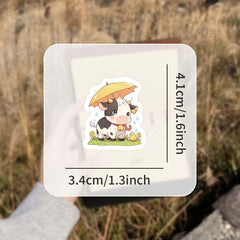 54pcs Farm Cow Cartoon Stickers Vinyl Decals for Skateboards Helmets Cars