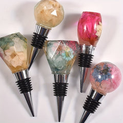 5pcs Geometric Spherical Wine Bottle Stopper Resin Mold