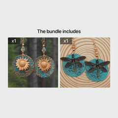 Boho Sunflower Earrings Vintage Drop Earrings Female Jewelry