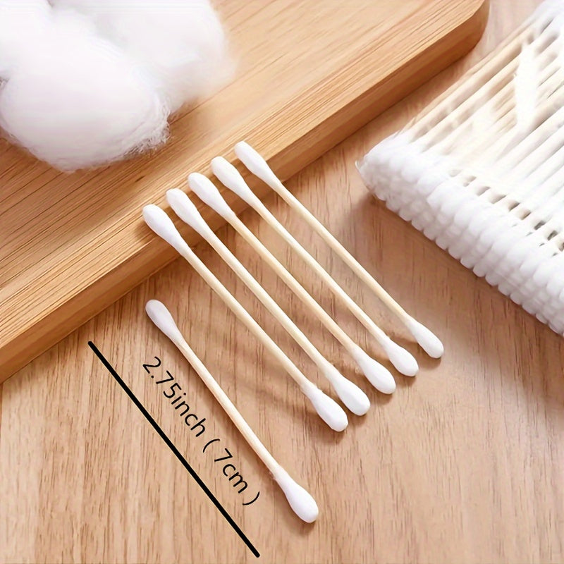 200 400pcs Cotton Swabs Ear Cleaning Disposable Makeup Double-headed Round Head