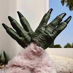Dinosaur Claw Puppets Green Gloves for Halloween Christmas