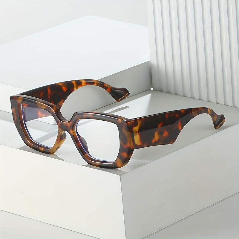 Geometric Clear Lens Glasses For Men Women Anti Light Photo Booth Props