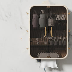 Wall Mount Storage Box & Shelf for Makeup and Condiments