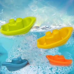 4pcs Bath Boats for Creative Stacking Play - Ideal for Indoor & Beach Use