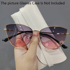 Vintage Cat Eye Frame Sunglasses Women Eyewear Sun Shades Lady