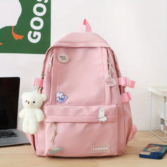 Large Capacity Nylon Backpack Durable Lightweight School Travel Bag