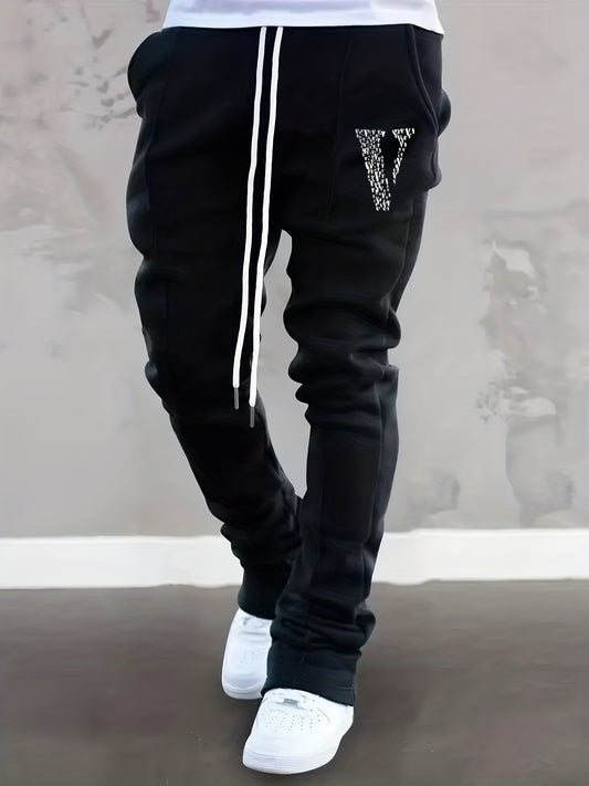 Cartoon Portrait Slim Fit Joggers Men's Casual Pants