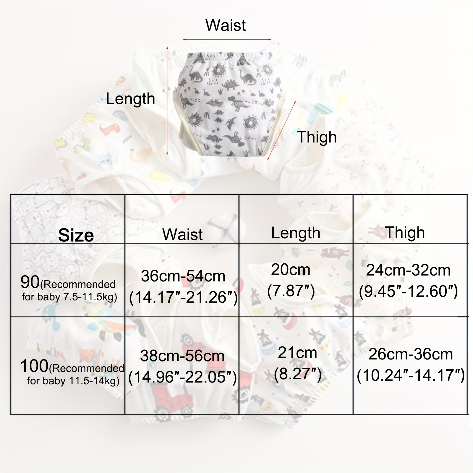 Baby Wing Training Pants For 7-14kg Newborn Baby Waterproof Diaper