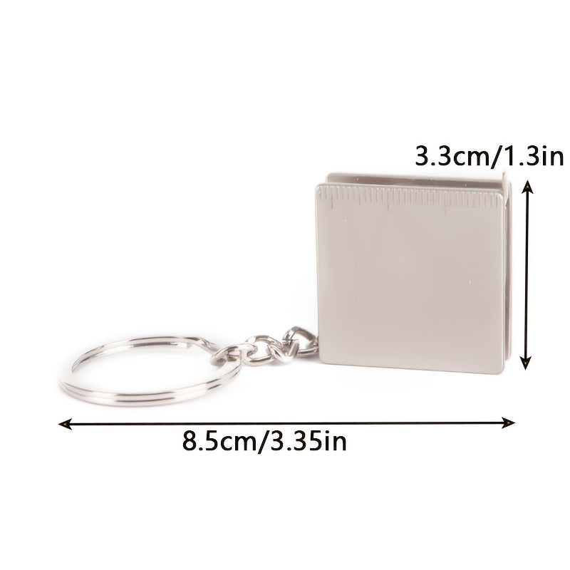 Mini Tape Measure Keychain Metal Ruler Tape Key Outdoor Camping