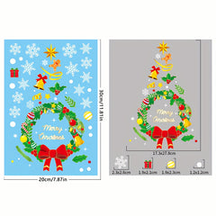 Large Christmas Stickers Santa Claus Tree Window Decoration