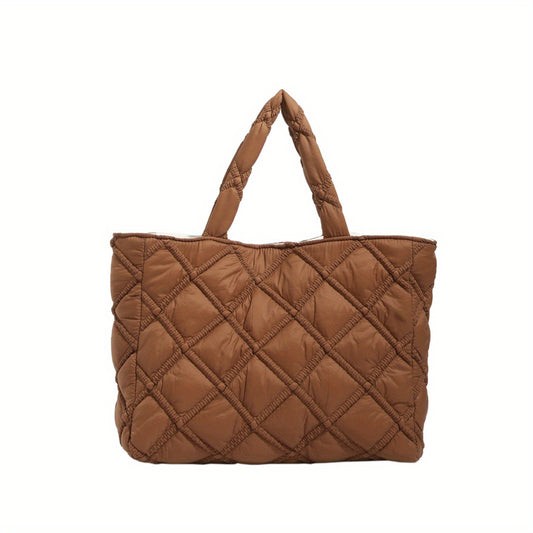 Quilted Crossbody Bag Nylon Shoulder Bag Women's Casual Handbag