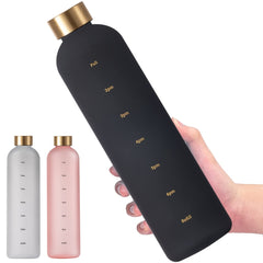 32oz Transparent Water Bottle with Time Marker & Leakproof