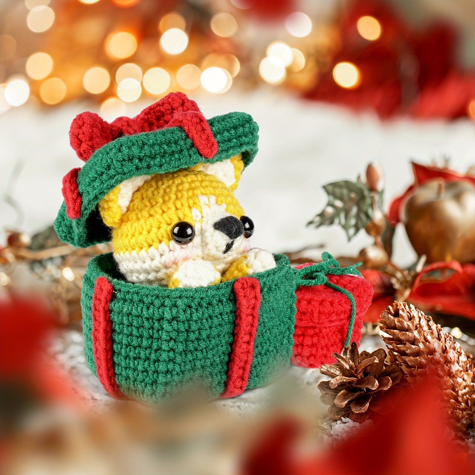 DIY Crochet Doll Set Christmas Puppy Materials Adorable Dolls
