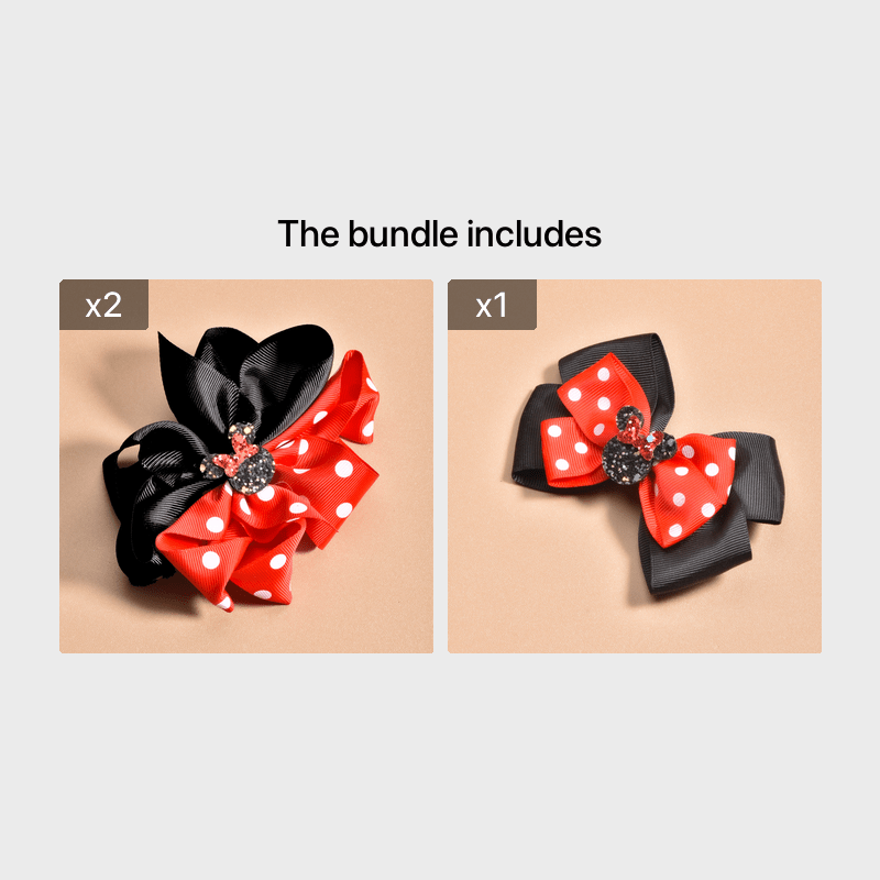 Girls Bowknot Hair Clip Ribbon Hairpin for Party School Travel