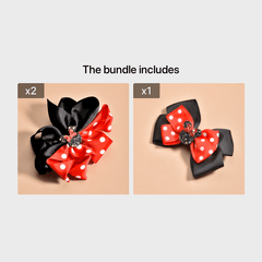 Girls Bowknot Hair Clip Ribbon Hairpin for Party School Travel