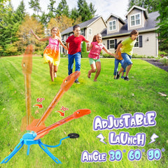 Dino Toy Rocket Launcher Kids 4 Colorful Dinos Outdoor Fun Toys Boys Girls