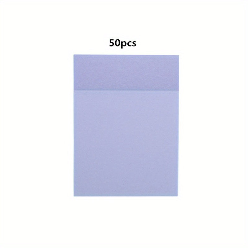 50 Transparent Paper Stickers Memo Pad Bookmark Pen Memo Stickers