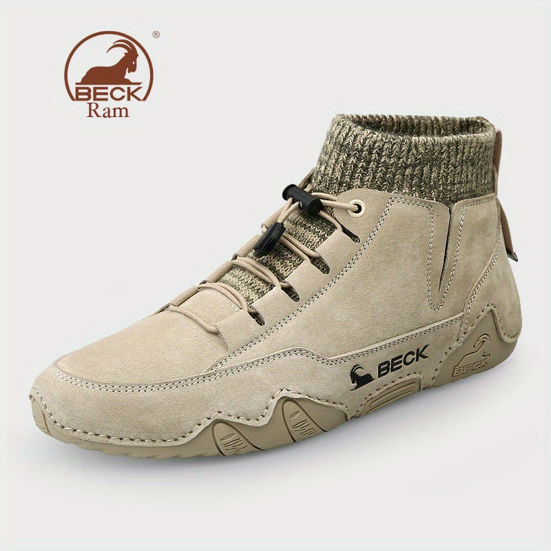 Men's Lace Up Sock Boots for Outdoor Hiking Work Shoes