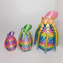 Colorful 3D Printed Octopus Mystery Gift with Octopus Dragon Eggs