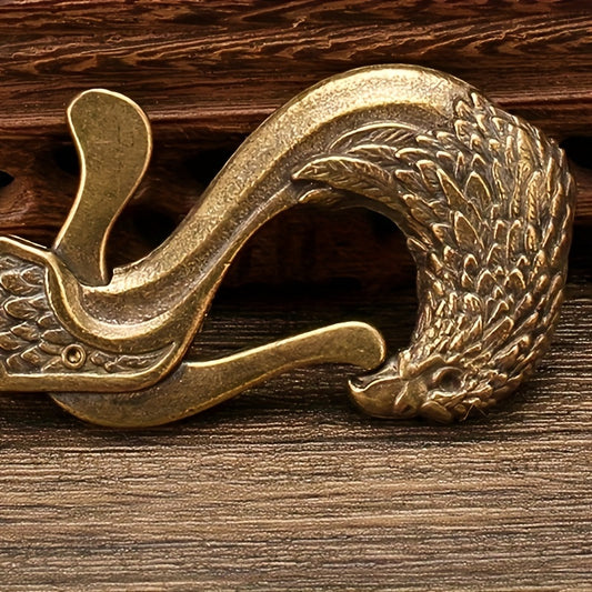 Chinese Dragon Head Keychain Retro Eagle Waist Hanging Buckle
